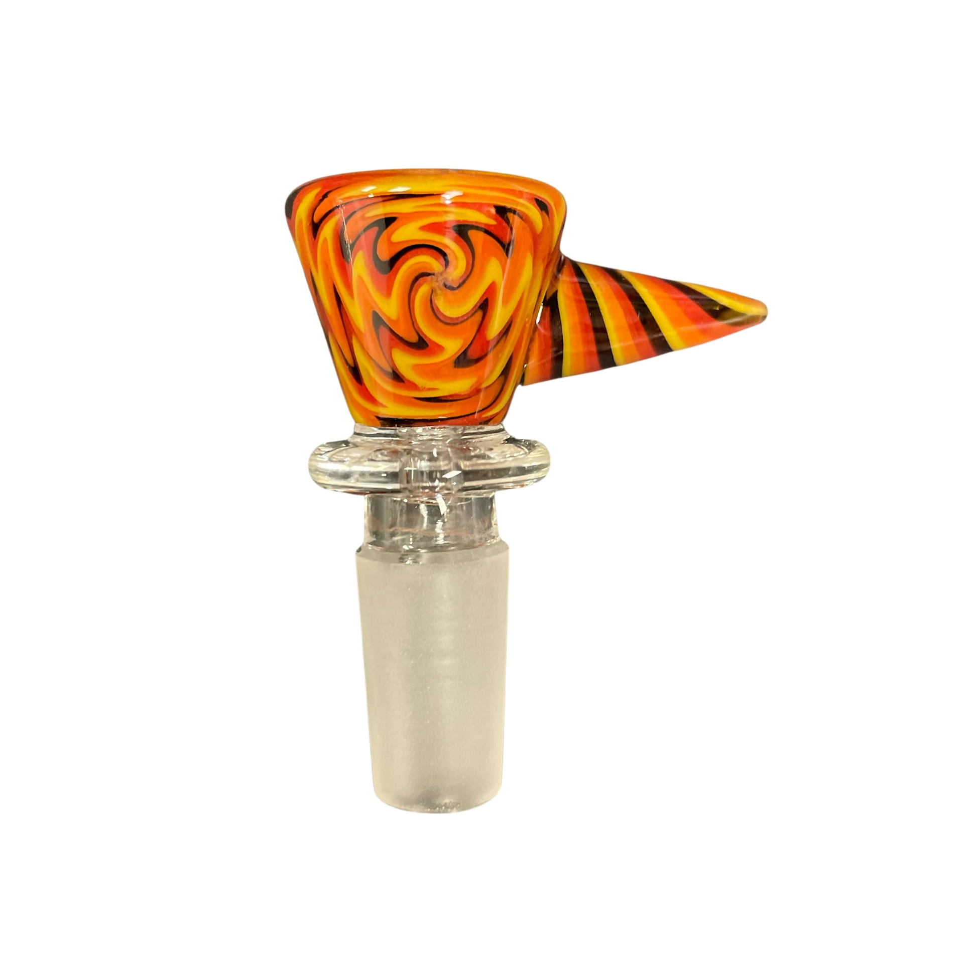 AL Bowl 14mm Male Wig Wag Spike 2" / Orange Black